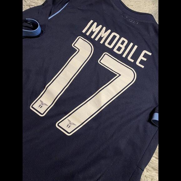 FC LAZIO 2019/20 AWAY MATCH ISSUE/WORN SHIRT BY IMMOBILE #17 With COA Serie A - Picture 7 of 9